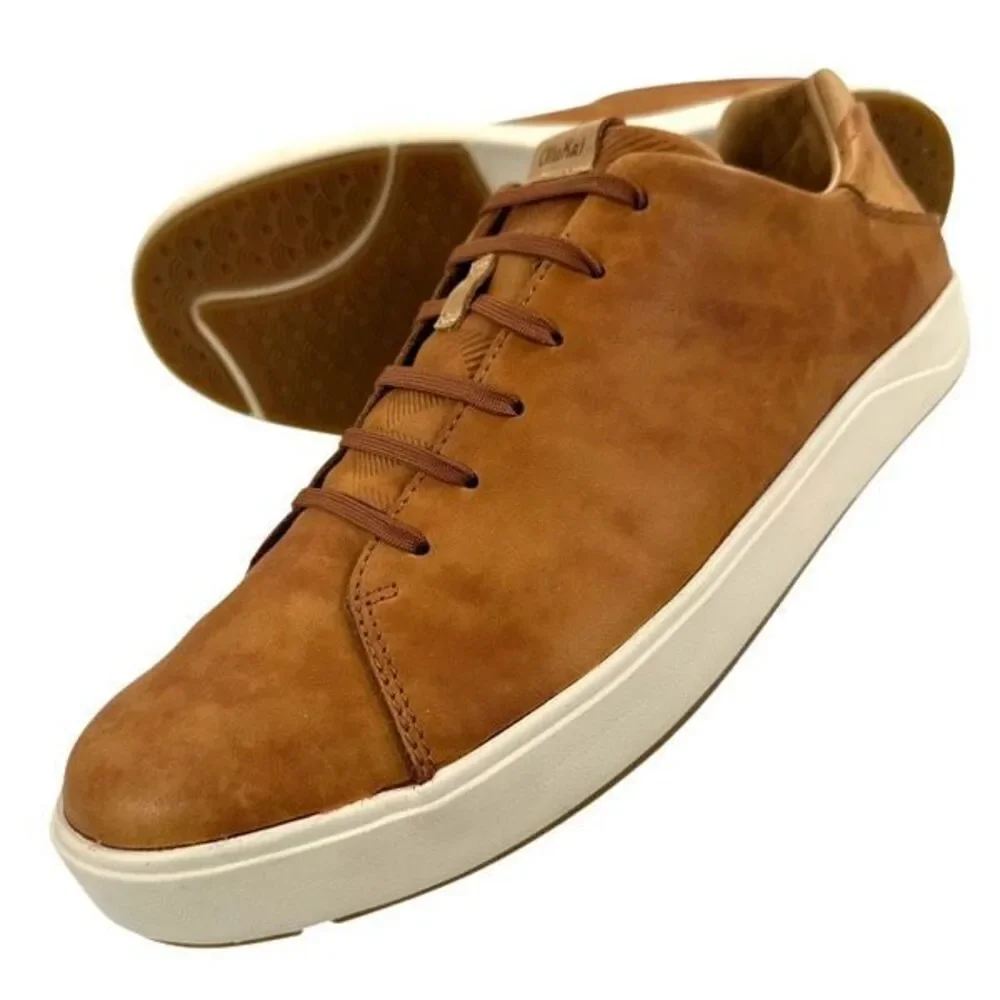 Olukai Lae’ahi Li’ili Nubuck Leather Lace-up Sneakers Men’s Size 13